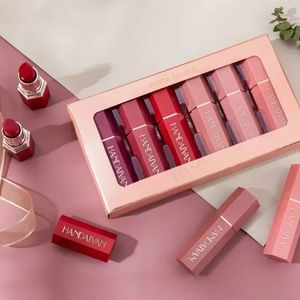 6 pcs/lot Kit de lèvres mat rouge à lèvres imperméable velours bâton teinte Nude cosmétique maquillage ensemble professionnel coréen beauté cosmétiques Kpop 240119