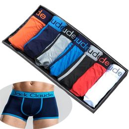 6 pz / lotto Intimo maschile Uomo Boxer Mutande da uomo per uomo Mutandine Comodo e traspirante Cuecas Homme Sexy243H