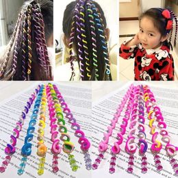 6pcs/lot Rainbow Color Cute Girl Curler Hair Braid Hair Styling Tools Roller Maintenance The Princess Accessoire
