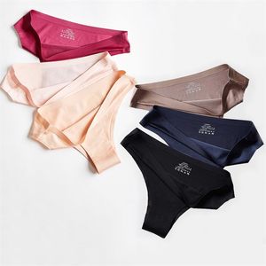 6 stks / partij vrouwen sexy slipje naadloze thong slips set ultradunne ondergoed G-string low cut broek onderbroek vrouwelijke lingerie #f 210730