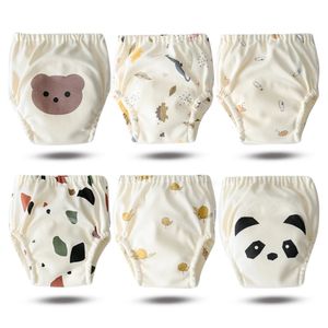 6 pièces joli bébé pantalons d'entraînement couches culottes couche-culotte en tissu réutilisable lavable enfant sous-vêtements en coton doux pour les enfants 240111