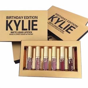 6pcs Matte Kylie Vloeibare Lipstick Set Hydrateren Waterdicht Naakt Combinatie lipgloss Sexy Tint Cosmetica 240311