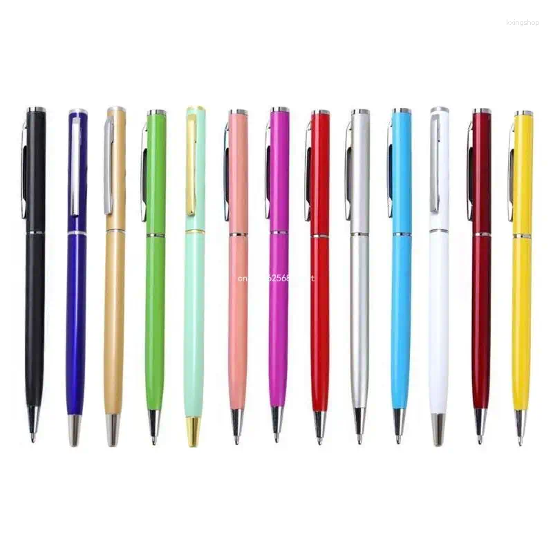 6Pcs Metal Ballpoint Pen Office Smooth To Write Guest Sign In Dropship