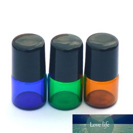 6 stks Mini 1 ml Kleurrijke roller glazen flessen voor essentiële olie parfum hervulbare rol op fles deodorant bevatten