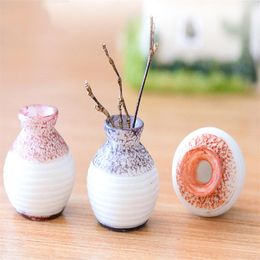 6 pièces mini vase en résine figurines de bonsaï fée jardin miniatures pour terrariums ornement maison de poupée décor à la maison résine craft285d