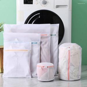 6 pièces couleurs mélangées sacs de lavage maille blanchisserie vêtements soutiens-gorge sous-vêtements organisateur de stockage ménage vêtement pochettes de lavage