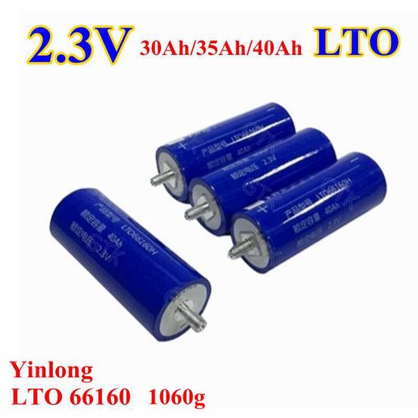 6 pièces nouveau 20000 cycles LTO 2.3v 30ah 35ah 40ah 66160 batterie au lithium oxyde de titane pour batterie de moto 12V 24V ebilke