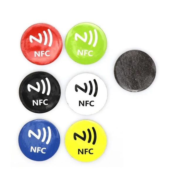 6pcs etiquetas nfc pegatinas nfc213 etiqueta rfid etiqueta tarjeta adhesiva etiquetas clave metalic nfc teléfono nfc todos los teléfonos NFC