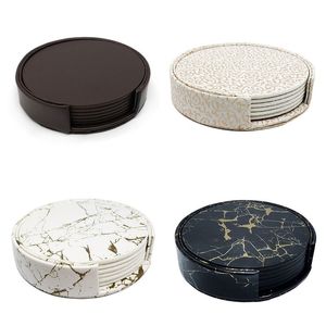 6pcs niet -sliptafel Coaster set hittebestendige siliconen mat drink glas zwarte onderzetters keuken accessoires koffie mug placemat 220610