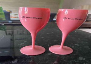6 uds copas de champán de plástico naranja copas de vino de fiesta acrílicas copas de champán VCP copas de plástico Veuve L2206249687126