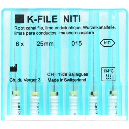 6pcs /pack 21 /25 mm tandheelkundige k-file niti flexibele endo root canal k-bestanden hand gebruiken endodontische nikkel titanium tandheelkunde instrumenten