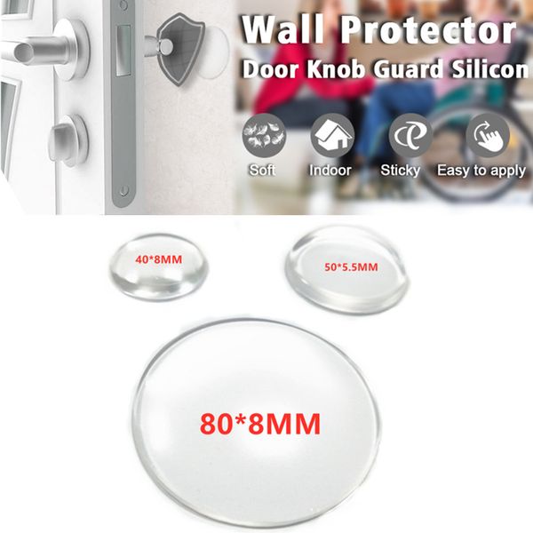 6pcs/paquete 80*8 mm Clear Shock Absorbent Door Puertas de parachoques Tavitper Wall Protector Auto adhesivo Escudo de pared de la pared de la perilla