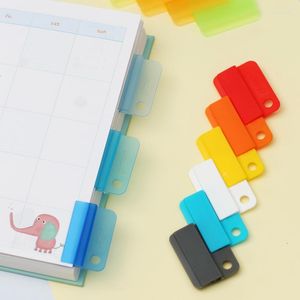 6PCS/Pack File Classification Clips Binder Spiral Notebook Divider Index Tap Dividers Paper voor