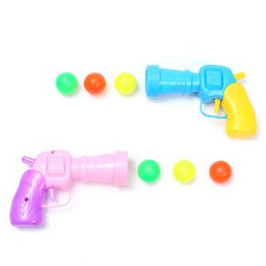 6 uds pistola de juguete de Ping-pong pelota suave Manual pistola de aire de plástico juguete de tiro Blaster deportes para niños regalos de cumpleaños juegos al aire libre