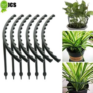 Soporte para plantas de 6 uds., estacas para macetas de plástico, medio anillo redondo, soporte para jaula para plantas, enrejado trepador, herramientas para plantas de jardín