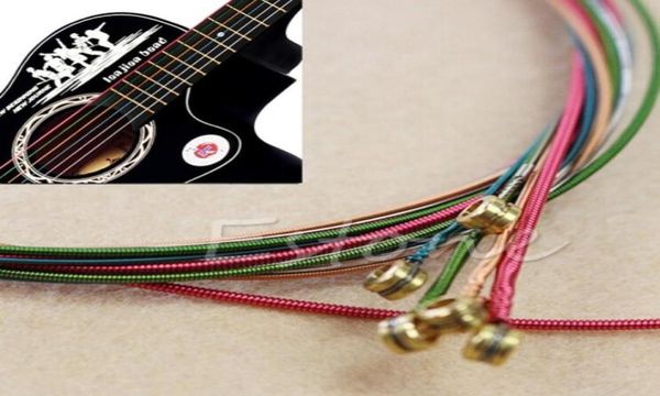 6 piezas Rainbow Colorful Color Cadenas para guitarra acústica Instrumento Ukulele 5729384