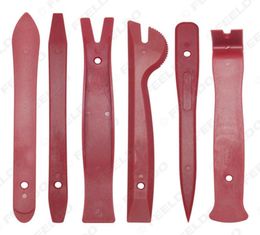 6pcs Red Diy Auto Door Radio Paneel Dashboard Trim Removal Pry Opening Tools Set Car Repair Tool Kit Plastic Handgereedschap 576516862401434082