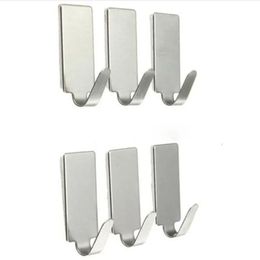 6pcs Auto adhesivo, gancho de la puerta de la pared caliente, gancho de ropa, estantes de toallas perforando ganchos de baño para la cocina y los estancos de baño 2020