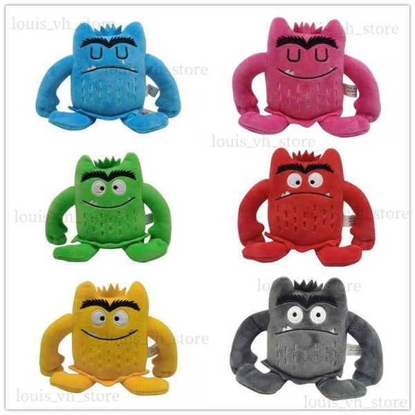 6pcs/set 6 colores Kawaii The Color Monster Plush Doll Ldren Monster Color Emotion Toy relleno de peluche para niños Regalos de cumpleaños T230810