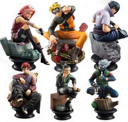 6 pièces/ensemble Figurines poupées échecs nouveau PVC Anime Sasuke Gaara modèle Figurines pour décoration Collection cadeau jouets LJ2009282143788
