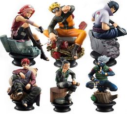 6pcs/set actioncijfers poppen schaken nieuwe PVC anime sasuke gaara model beeldjes voor decoratiecollectie geschenk speelgoed lj2009284665733