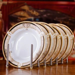 6PCS / Set American Dining Room Room Ceramic Table Varelle Jingdezhen Bone China Porcelaine Dîle