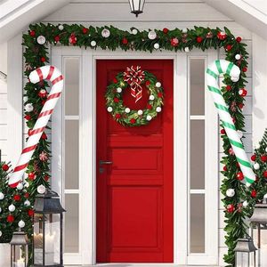 6 stks / set Kerstmis stokken decoratie voor thuis outdoor opblaasbare ballonnen boom ornamenten 2022 kinderen cadeau 211018