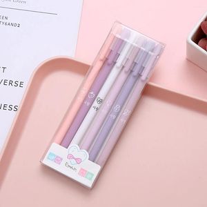 6 stks/set Creatieve Morandi Eenvoudige Kleine Verse Gel Pen Kawaii Sneldrogende Cap Neutrale Journal Supplies Briefpapier Balpen