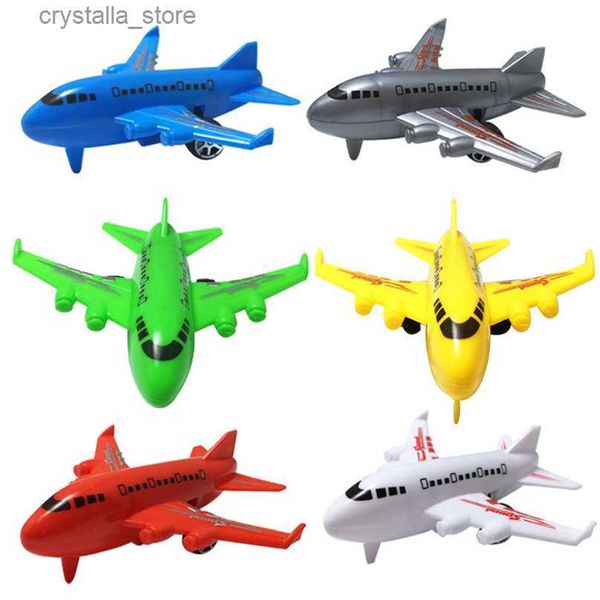 6 unids/set lindo tirar hacia atrás modelo de avión de juguete para niños bebé Mini colorido avión de dibujos animados juegos de mesa niños regalo de Navidad L230518