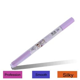 6pcs / set Double tête de surligneur à tête de surligneur stylo fluorescent japonais coloré marker stylo de papeterie créative