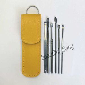 6 Stks/set Ear Care Supply Wax Pickers Rvs Earpick Remover Curette Pick Cleaner Oren Lepel Care Clean Tool Removedor De Palillos De Acero Inoxidable