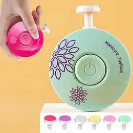 6 pièces/ensemble électrique bébé coupe-ongles enfant polisseuse à ongles outil infantile manucure ciseaux nouveau-né Kit d'hygiène bébé coupe-ongles coupe-ongles