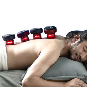 6Pcs/set Electric Cupping Cups Massage for Body Vibration Scraping Pressotherapy Red Light Heated Therapy Anti-Cellulite Body Slim