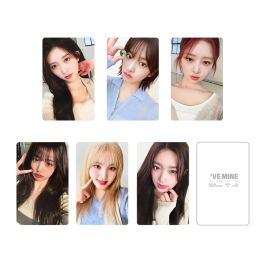 6pcs/set ive album 1e ep I'm Mine Lomo Card Eleven Girl Group Wonyoung Liz Gaeul Leeseo Rei Yujin Postcard Fotokaart Kpop