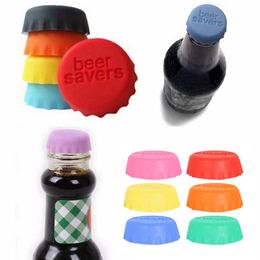 6 stks/set Siliconen Bier Caps Drinkware Deksel Herbruikbare Wijn Bierfles Deksels Cap Cover Saver voor Keuken Bar