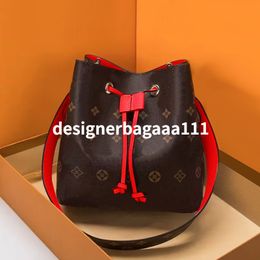 Bolso de lujo bolso de mano Bolso de hombro de diseñador cubo Bolso de diseñador Cordón Bolsos de embrague de cuero para mujer Correa para mujer Cruz Cuerpo Asa superior Totes Bolso Bolsos de hombro