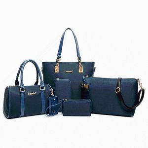 6 stks / set vrouwen handtassen schouder crossbody tas portemonnee envelop messenger bags vrouwelijke samengestelde mode