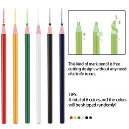 6 piezas marcador de costura tiza lápiz sastre de marcado herramientas de rastreo de tiza para cortar la tiza para acolchar la tela de costura