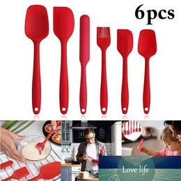 Ensemble de spatules en Silicone antiadhésives résistantes à la chaleur, brosse à pâtisserie pour gâteau BBQ, cuillère de cuisine, huile de Barbecue, crème, Pizza, outils de cuisson 6 pièces