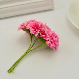 6pcs fleuristes de soie chrysanthemum Fleurs artificielles pour le banquet de mariage décoration de la maison bricolage Boîte cadeau à la main FL Jllbjx ZZ