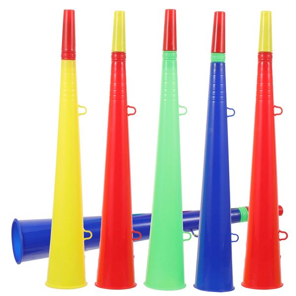 6 pièces jeu de sport trompette stade cornes Fans de football trompette enfants jouets acclamant accessoires corne fabricant de bruit pour fête Concert 231220