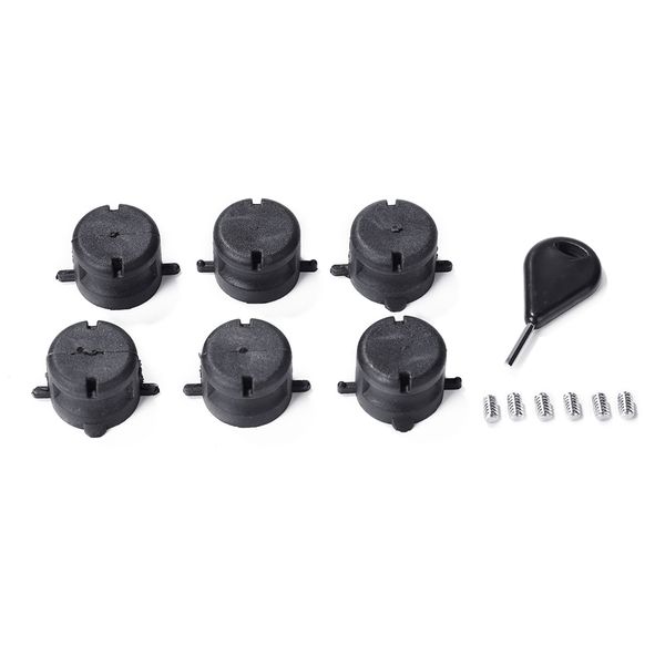 6PCS Boîte à queue de surface Supplies Tail Tail Slot de gouvernail pour FCS Style Fin Plugs G5 Bouchs de laisse avec vis Key Wrench