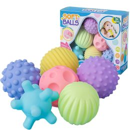 6pcs Textured multiple Set nouveau-né bébé balles sensorielles Toy anti-balles fidget pour les mains des enfants touchent la balle de massage tactile