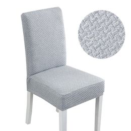 6pcs épaissir chaise de couleur unie couverture spandex stretch élastique housses de chaise pour salle à manger mariage hôtel banquet SML T200601