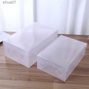 6 stks Transparante Schoenendoos Opslag Doorzichtige Plastic Schoenendozen Opvouwbare Schoenen Case Houder Schoenendoos Transparante Schoenen Organizer Boxe L230705