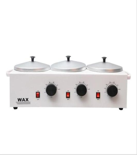 6pcs Triple Pot Wax Calentador Electric Electric Remocaling Máquina de depilación con las manos Terapia de parafina Terapia de belleza Depilatory Beauty Tool7676580