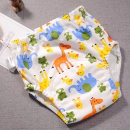 6 pièces en gros 6 couches coton imperméable bébé couches en tissu réutilisables avec inserts respirant formation Shorts sous-vêtements pantalon Nappy