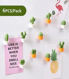 6PCSPACK CACTUS KOKTUS MAGNET Leuke sappige plantenmagneet koelkast Bericht sticker Home Decoration11660824