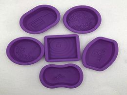 6PCSSet 3D siliconenvormen voor zeep maken Essentiële oliezeep maken Molds Molds Candle Mold Diy Cake Soap Molds Cake Decorating Tools2905744