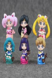 6PcsSet Anime Figura de acción de juguete Pequeña señora Mercurio Marte Júpiter Venus Urano Neptuno Saturno PVC Modelo Muñeca X05038614943